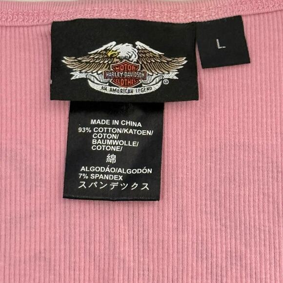 Harley Davidson Women's Tank Top Size Large Pink - Picture 4 of 7